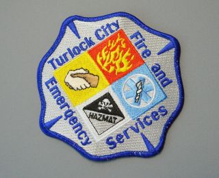 Turlock California Fire And Emergency Services Patch,  Stanislaus County Ca
