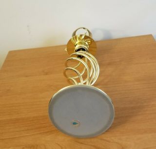 Partylite Paragon Brass Finish Spiral Tealight Lamp & Opaque Handkerchief Shade 4