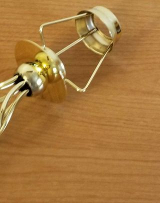 Partylite Paragon Brass Finish Spiral Tealight Lamp & Opaque Handkerchief Shade 6