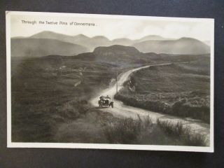 Through The Twilve Pins Of Connemara Wicklow Ireland Real Picture Postcard