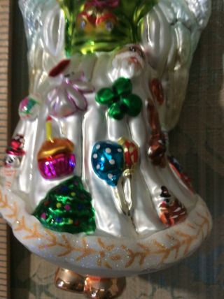 Christopher Radko Holiday Angel Glass Christmas Ornament Poland 4