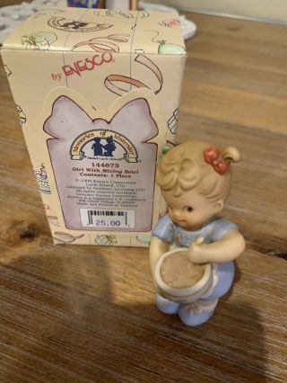 Enesco Memories Of Yesterday Girl With Mixing Bowl 144673 Figurine