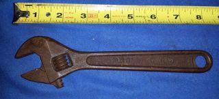 Vintage Dunlap Tools 8 " Adjustable Crescent Style Wrench - Made In Usa - Stars