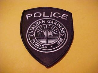 Hialeah Gardens Florida S.  W.  A.  T.  Police Patch Shoulder Size