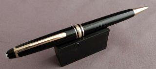 Vintage Montblanc Meisterstuck Ballpoint Pen - Black With Gold Trim,  A Refill