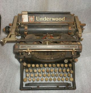 Antique Underwood No.  5 Typewriter Serial 154441 Early 1900 