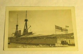 Ship At The Hudson Fulton Celebration 1909 Real Photo Post Card Not Posted