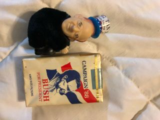 Vintage Campaign 1988 ’88 George Bush For President Cigarette Pack & Zoo Doll