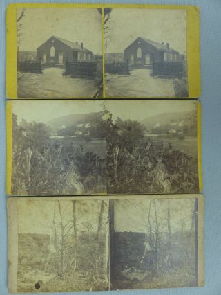 Scarce Antique Stereoview Photos Gulf Gulph Mills Montgomery County Pennsylvania