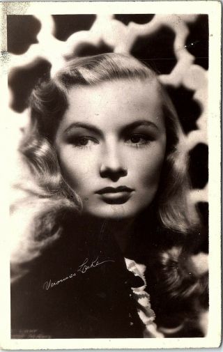 Rppc Veronica Lake Movie Star Actress Film 1940 