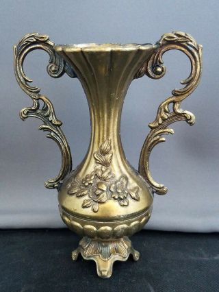 Vintage Small Made In Italy Brass Vase