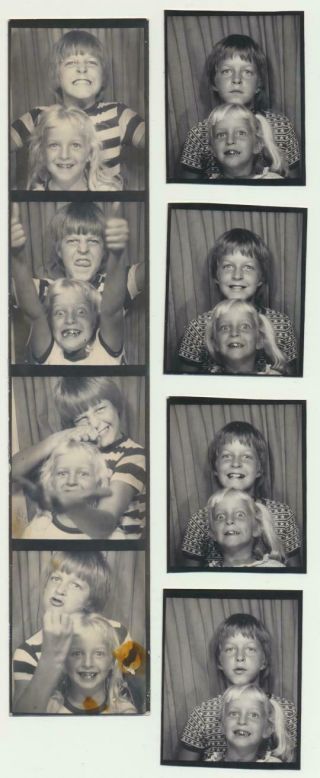 Photobooth Strip Of 4,  4 Singles: Crazy Expressive Kids Braces Photo Booth