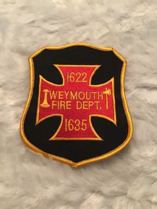 Massachusetts Fire Dept.  Weymouth Fire Dept Patch Rare (a6)