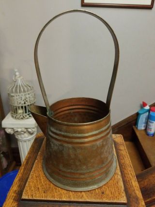 Vintage Solid Copper Watering Can