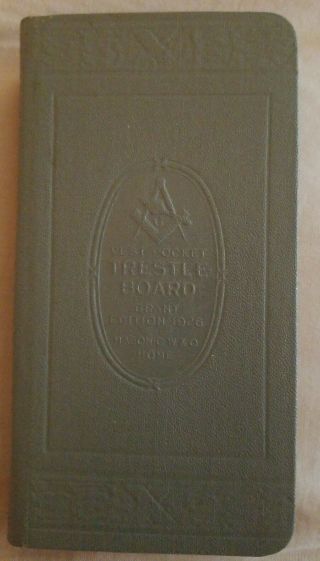 Masonic Vest Pocket Trestle Board Book Grand Lodge Kentucky