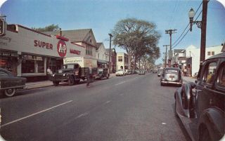Ny - 1950’s A & P On Main Street Sayville Long Island,  York - Suffolk County