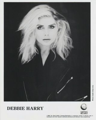 1986 Vintage Photograph - Debbie Harry - Geffen Records Photo: Brian Aris