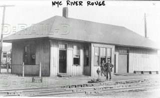9cc956 Rp 2ndgen Neg 1919 Michigan Central Railroad Depot River Rouge Mi
