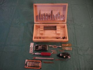 Vintage X - Acto Tool Kit With Wooden Case