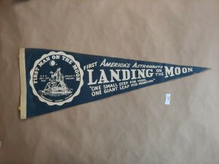Apollo 11 First Moon Landing Felt Pennant 1969 50th Anniversary Nasa 4