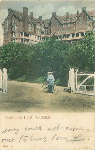 Pc Cromer Royal Links Hotel Norfolk Posted 1906