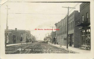 Wi,  Ladysmith,  Wisconsin,  Rppc,  2nd Street West,  Business Section,  Hoover Photo