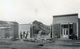 Heaton,  North Dakota After The Cyclone Went Through Vintage Photo Postcard 1910