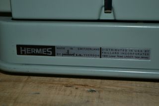 Vintage Hermes 3000 Portable Typewriter Seafoam Green with Case - 8