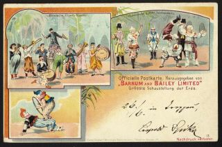 Barnum & Bailey Circus Postcard 1901