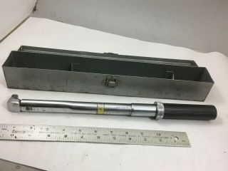Vintage Jo - Line Torque Wrench,  3/8 ",  100 - 750 In.  Lbs,  750sd,  Usa,  Metal Box,  Nr