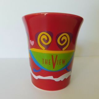 The View Tv Show Coffee Mug Fall 2007 Bright Red Cup Made In Usa 14 Oz