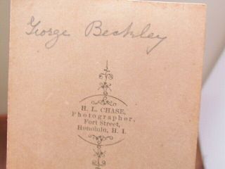 1860 ' s George Beckley of the Hawaiian Royal family cdv photograph 3