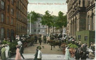 Saturday Morning Market,  Halifax,  N.  S. ,  Vintage Postcard