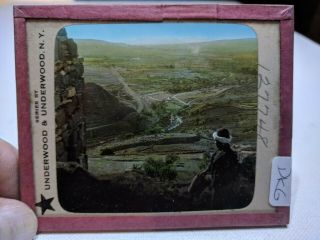 Colored Glass Magic Lantern Slide Dkg Valley Palestine Help Identify This One?