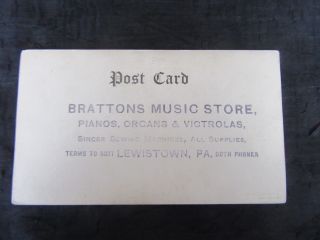 Antique 1914 Enrico Caruso Victor Advertising Postcard,  Bratton ' s Music Store 3