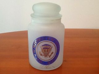 Rare Jfk/president Kennedy Apothecary,  Candy,  Or Pill Jar In The White Hous