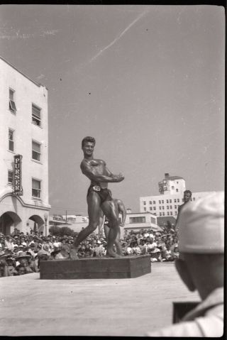Vintage 1950s Bodybuilding Santa Monica California Negative 2