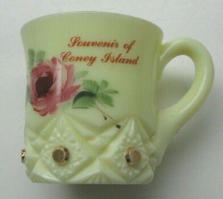 Souvenir Custard Glass Mug Souvenir Of Coney Island