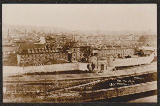 1920 Bristol The Old Jail Prison Real Photo Postcard Fred Little