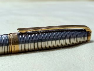 S.  T.  Dupont Fidelio Silver Gold Ballpoint Pen Made In France