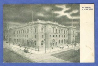 San Francisco,  Ca,  U.  S.  Post Office Undivided Back Postcards Early 1900s