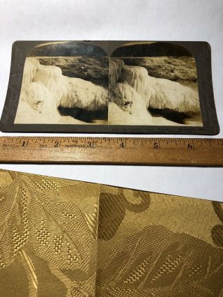 Vintage Cupid’s Cave Entrance Mammoth Hot Springs Stereoview Stereo View Card