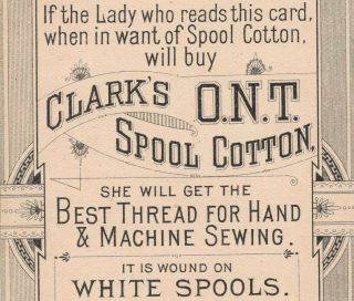 Coney Island Jumbo 1800 ' s Barnum Circus Elephant Clarks Sewing Thread Trade Card 6