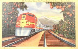 Vintage Postcard California Santa Fe 