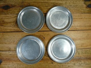 Vintage Set Of 4 Americana Pewter 6 " Bread & Butter Plates 282 - 88