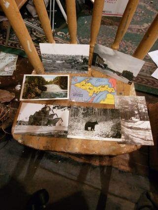 Vintage Upper Peninsula Michigan Postcards,  Mining,  Outdoors And More.