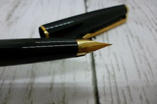 C89 MONTBLANC 320 Fountain Pen Black 14K Gold 585 EF w/box 3