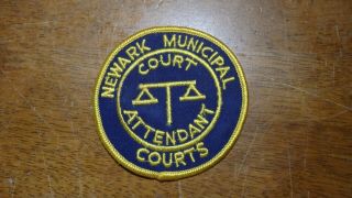 Newwark Jersey Municipal Court Attendant Patch Bx V 2