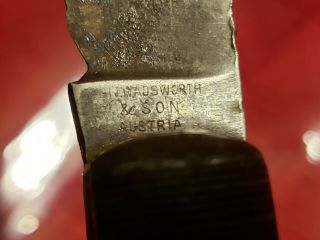 RARE Vintage A.  W.  Wadsworth And Son XLNT Hobo Slide Apart Camp Knife Austria 2