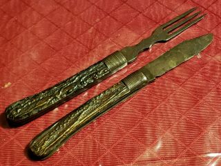 RARE Vintage A.  W.  Wadsworth And Son XLNT Hobo Slide Apart Camp Knife Austria 3